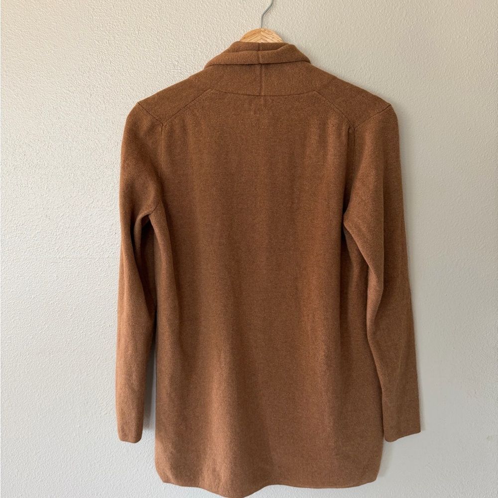 J. Crew Chelsea Sweater Blazer Hybrid Camel Brown Open-Front Cardigan Size XS - Picture 8 of 8